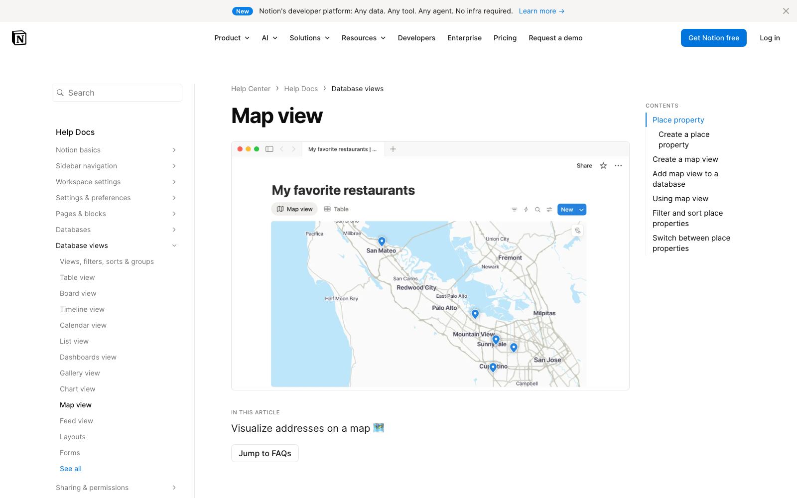 Maps in Notion