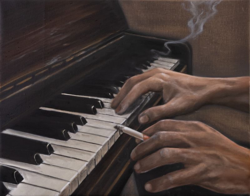 Matt McCormick, In Spite Of Ourselves, 2025. Oil on linen, 11 × 14 in (27.94 × 35.56 cm).