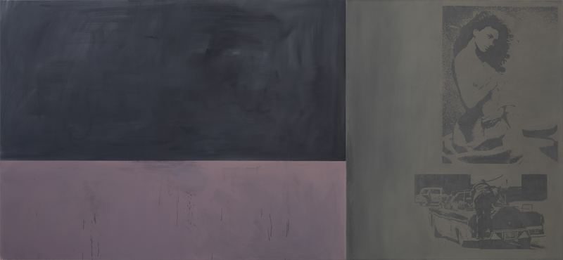 Matt McCormick, Rhymes Of Goodbye (Bells Of Our Senses, Can Cost Us Our Pride), 2024. Oil on canvas, 55 × 120 in (139.7 × 304.8 cm).