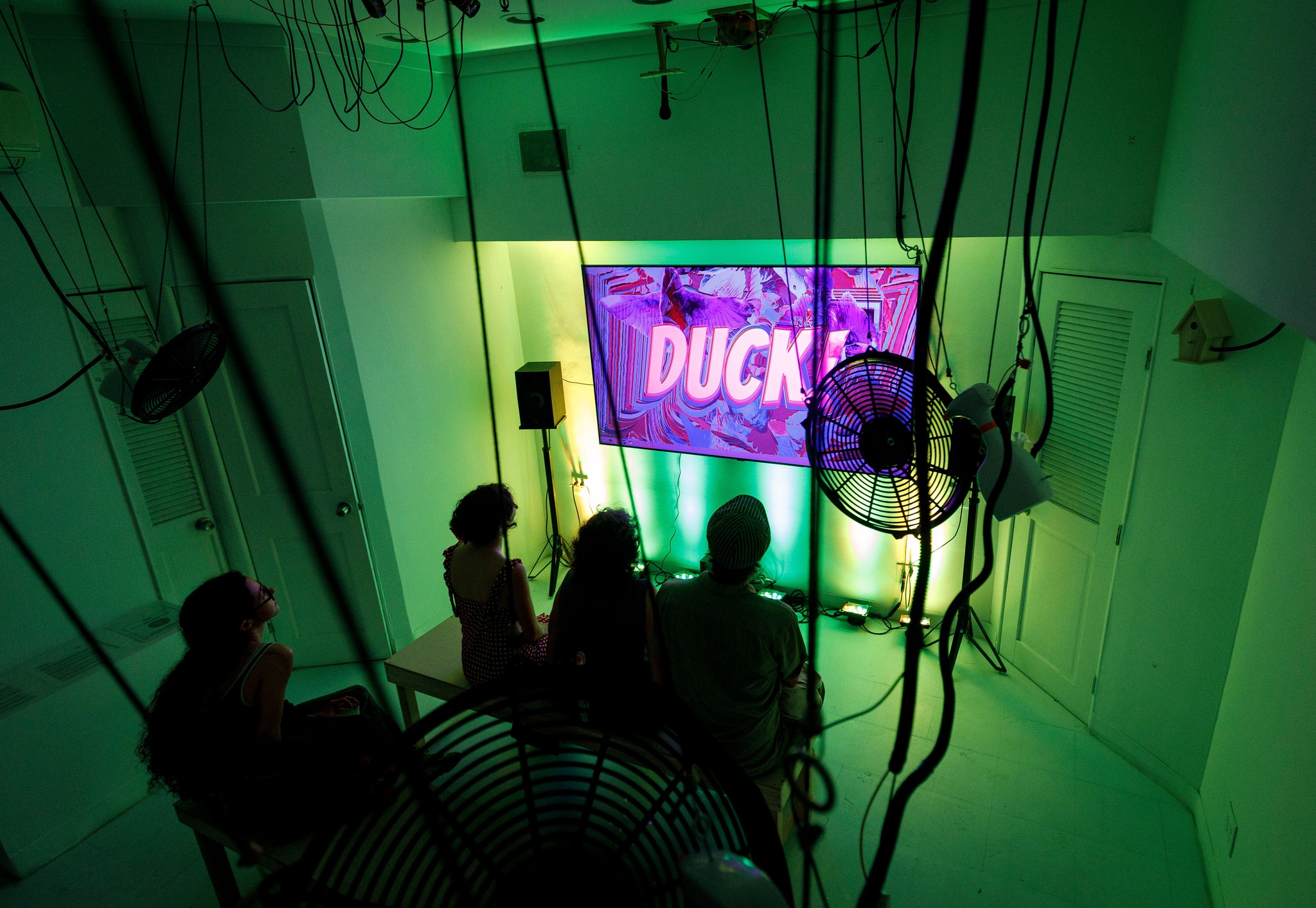 Installation view, "Halcyon.exe The Ride" at Public Works Administration, 2023. Courtesy of Mark Fingerhut.